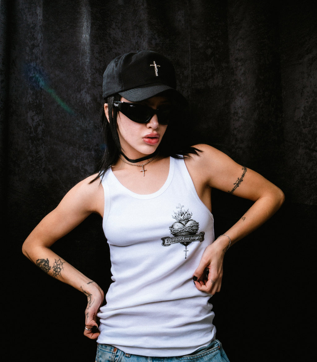 C4 - SACRED HEART TANK-WHITE