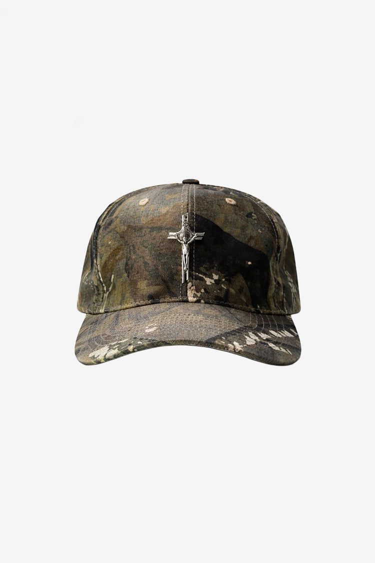 E3- SILVER CRUCIFIX CAP