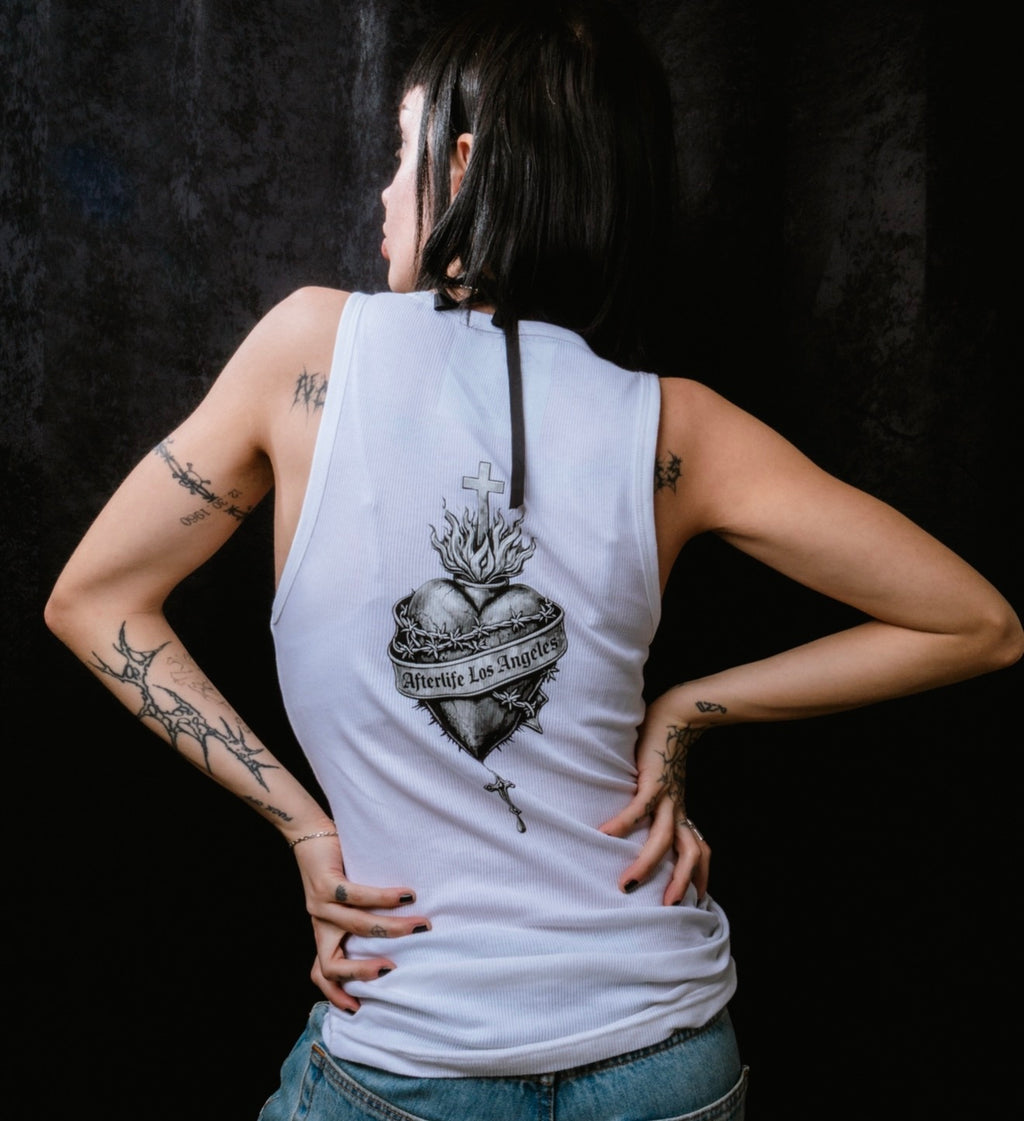 C4 - SACRED HEART TANK-WHITE